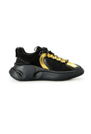 Balmain Women's "B Runner" Black 
Gold Athletic Sneakers Shoes: Picture 4