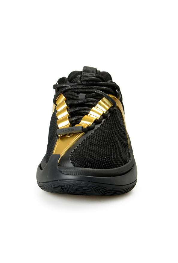 Balmain Women's "B Runner" Black 
Gold Athletic Sneakers Shoes: Picture 5