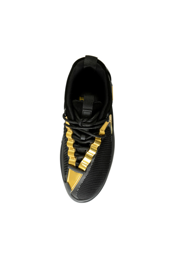 Balmain Women's "B Runner" Black 
Gold Athletic Sneakers Shoes: Picture 7