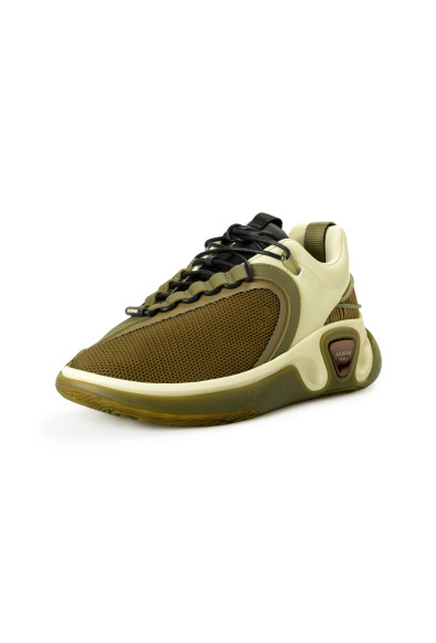 Balmain Men's "B Runner" Canvas 
Leather Athletic Sneakers Shoes 