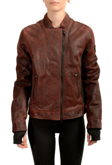 Scuderia Ferrari Women's Textured Leather Bomber Jacket