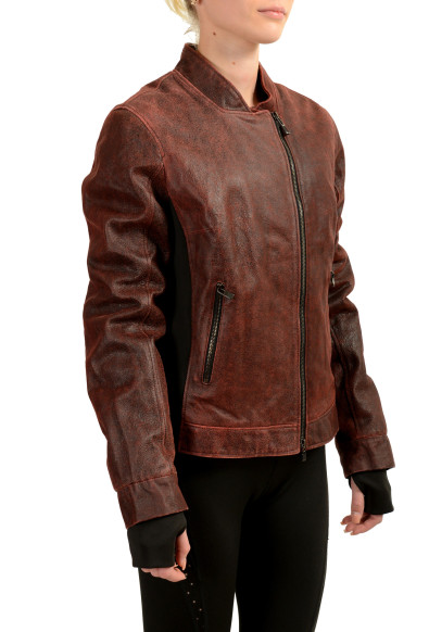 Scuderia Ferrari Women's Textured Leather Bomber Jacket: Picture 2