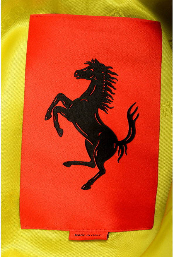 Scuderia Ferrari Women's Gray Leather Blouson Button Down Jacket: Picture 5