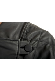 Scuderia Ferrari Women's Navy Blue Quilted Leather Poncho Jacket: Picture 4