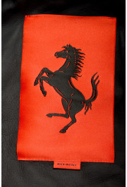 Scuderia Ferrari Women's Navy Blue Quilted Leather Poncho Jacket: Picture 5