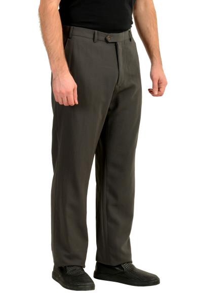 Armani Collezioni Men's Gray Flat Front Dress Pants: Picture 2