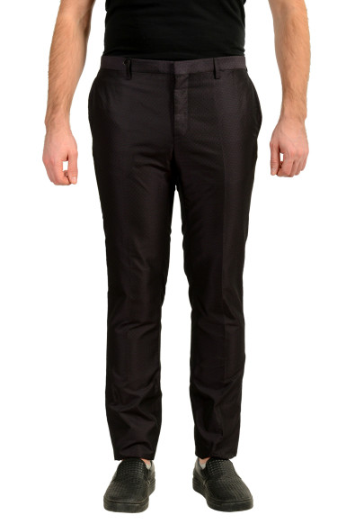 Lanvin Men's Multi-Color Geometric Print Flat Front Dress Pants