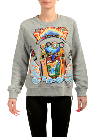 Just Cavalli Women's Multi-Color Embroidered Sweatshirt Sweater 