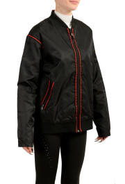 Scuderia Ferrari Women's Black Satin Windbreaker Bomber Jacket: Picture 2