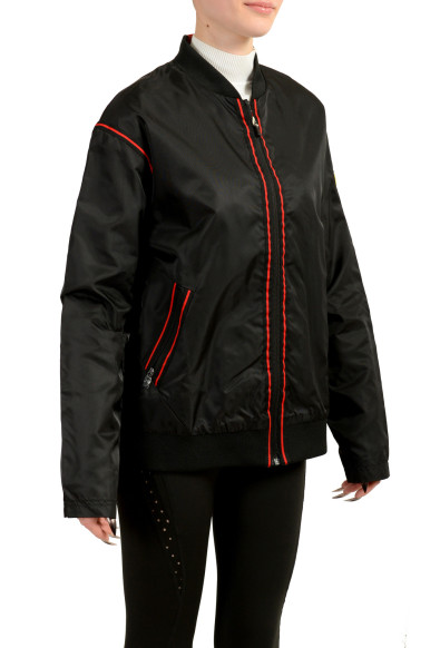 Scuderia Ferrari Women's Black Satin Windbreaker Bomber Jacket: Picture 2