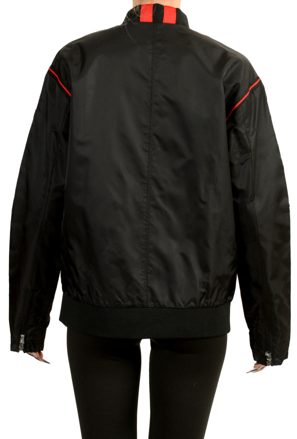 Scuderia Ferrari Women's Black Satin Windbreaker Bomber Jacket: Picture 3