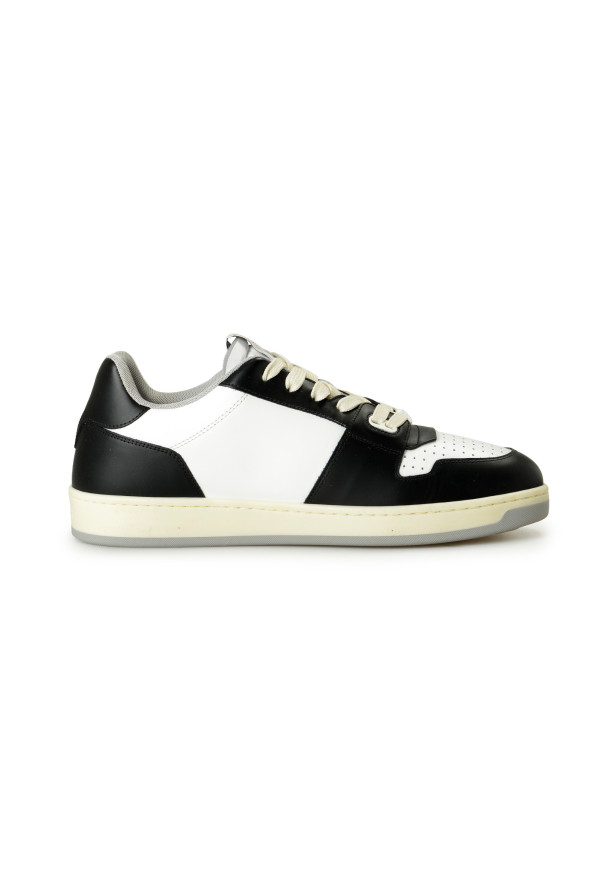 Versace Women's Black 
White Leather Medusa Logo Sneakers Shoes: Picture 4