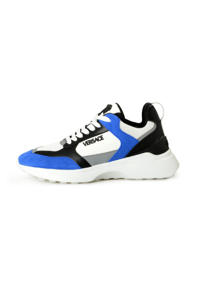 Versace Men's Multicolor Canvas 
Leather Medusa Logo Sneakers Shoes: Picture 2