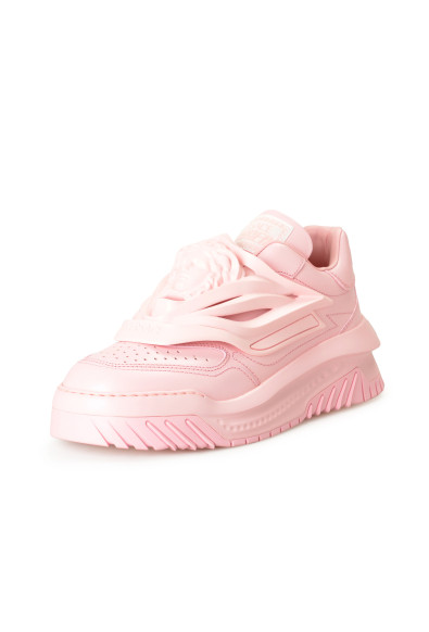 Versace Women's "Odissea" Rose Pink 100% Leather Sneakers Shoes