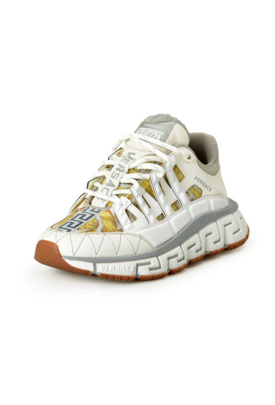 Versace Women's "Odissea" Gold Barocco Leather Sneakers Shoes