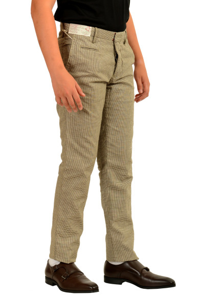 Incotex Slowear Men's Slim Fit Plaid Linen Casual Pants: Picture 2