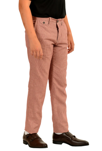 Incotex Slowear Men's Houndstooth Print Linen Casual Pants: Picture 2