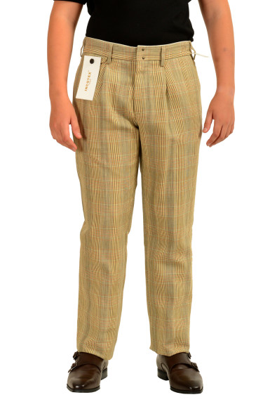 Incotex Slowear Men's Slim Fit "Pattern 36" Linen Plaid Casual Pants