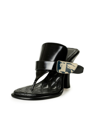Burberry Women's "BAY" 100% Leather Heeled Mules Sandals Shoes