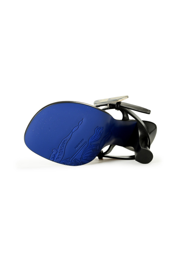 Burberry Women's "BAY" 100% Leather Heeled Mules Sandals Shoes: Picture 6