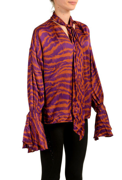 Just Cavalli Women's Multi-Color Long Sleeve Blouse Top: Picture 2