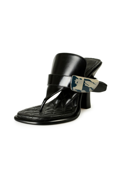 Burberry Women's "LF BAY" 100% Leather Heeled Mules Sandals Shoes