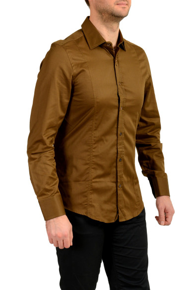 Gucci Men's Olive Green Long Sleeve Dress Shirt: Picture 2