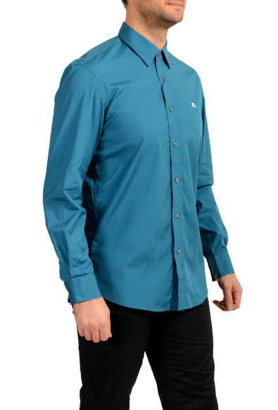Burberry Men's "Cambridge 2" Teal Blue Long Sleeve Shirt: Picture 2
