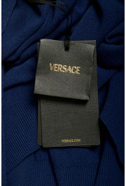 Versace Men's Blue Medusa Piquet Embroidery Knit L/S Polo Shirt: Picture 6