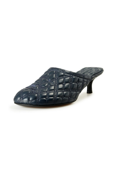 Burberry Women's "Baby Mule" 100% Leather Heeled Mules Sandals Shoes