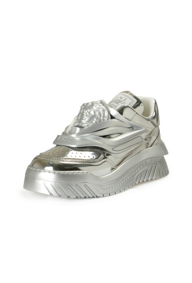 Versace Women's "Odissea" Silver 100% Leather Sneakers Shoes