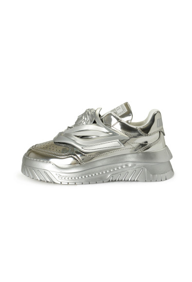 Versace Women's "Odissea" Silver 100% Leather Sneakers Shoes: Picture 2