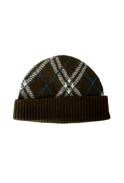 Burberry "Knit Check Beanie" Cashmere Beanie Hat