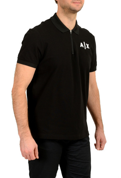 Armani Exchange Men's Black Logo Embroidered Short Sleeve Polo Shirt: Picture 2