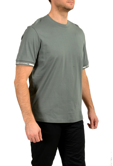 Armani Exchange Men's Balsam Green Logo Tape Print Crewneck T-Shirt: Picture 2