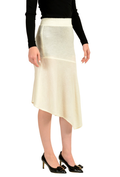 Scuderia Ferrari Women's Ivory 100% Wool Asymmetrical Skirt: Picture 2