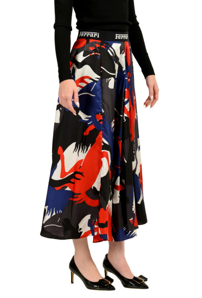 Scuderia Ferrari Women's "Camouflage" Printed 100%Silk Pleated Skirt: Picture 2