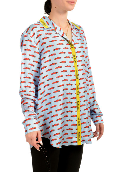 Scuderia Ferrari Women's Logo Print 100% Silk Button Down Shirt : Picture 2
