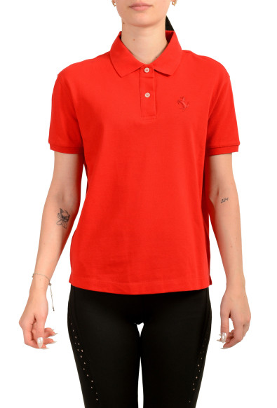 Scuderia Ferrari Women's Red Short Sleeve Piquet Polo Shirt