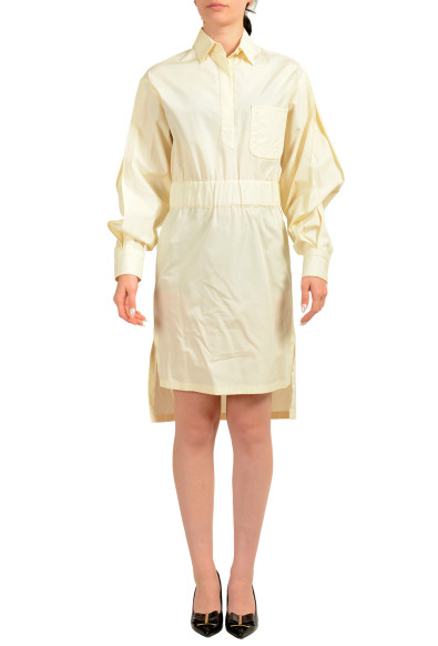 Scuderia Ferrari Women's Ivory Popeline Long Sleeve Dress