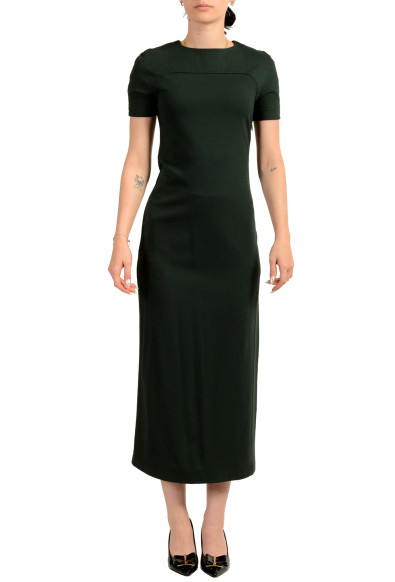 Scuderia Ferrari Women's Forest Green Short Sleeve Stretch Dress