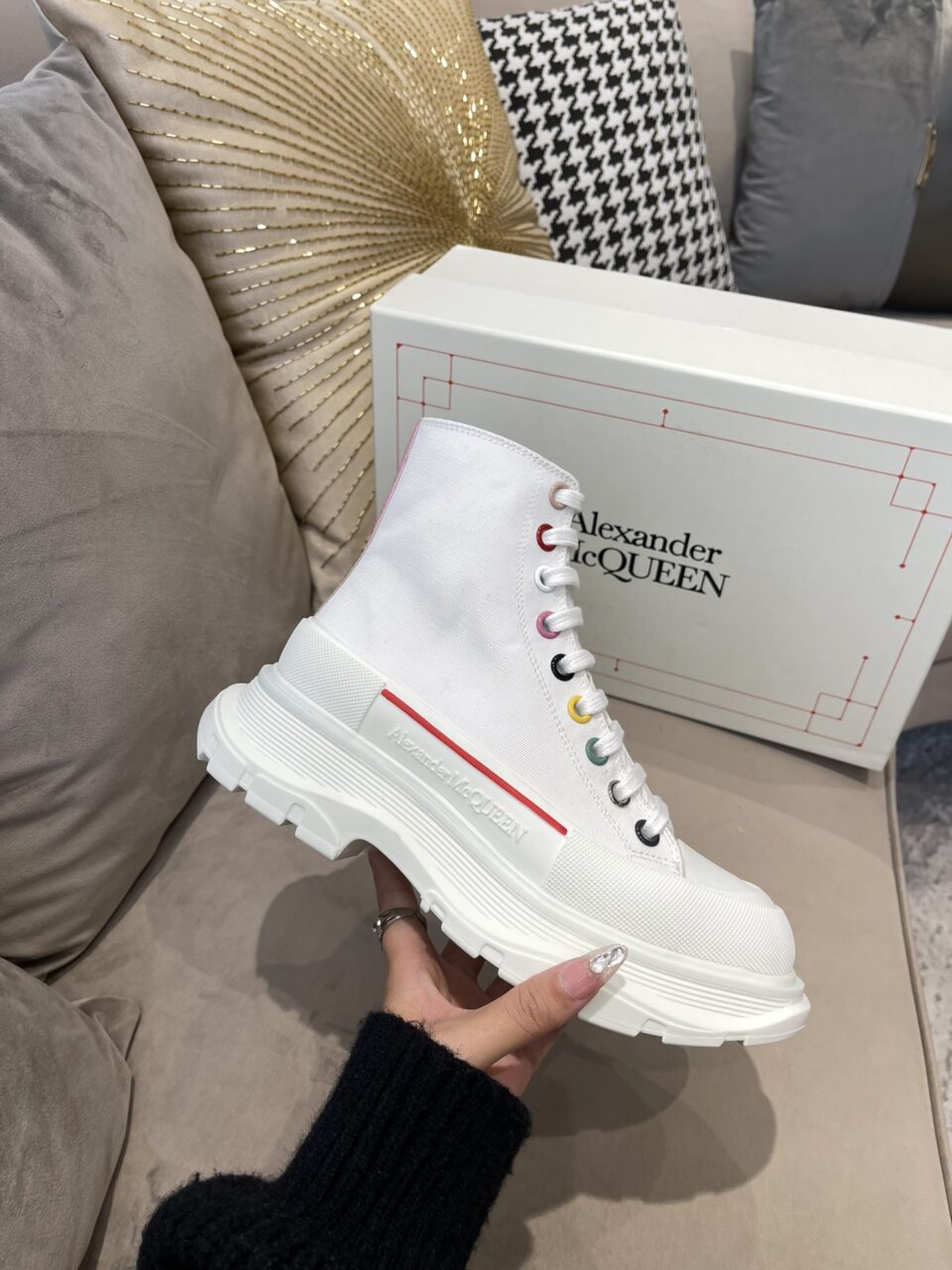 Fake Alexander McQueen Tread Slick White Replica