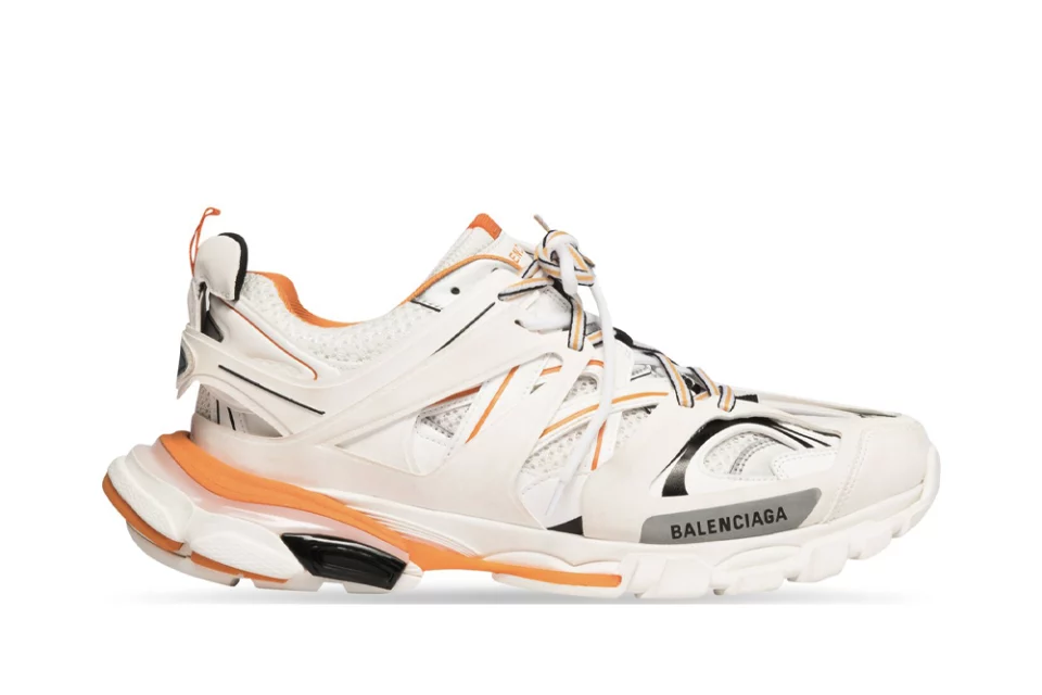 BALENCIAGA TRACK SNEAKER White & Orange Top REPLICA06