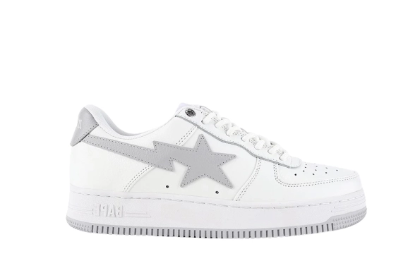 Bapesta Gray White Quality Reps